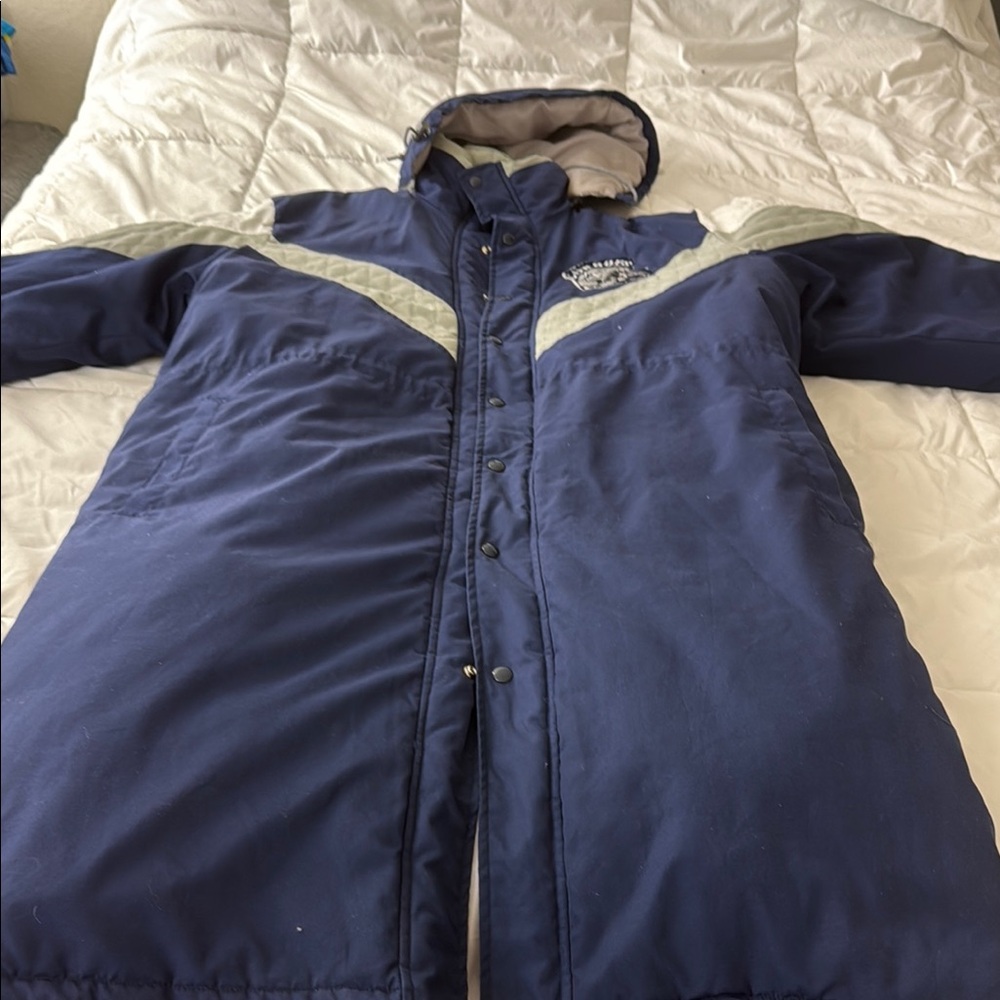 Vintage Blue and Gray Hooded Jacket Dallas cowboys  xxl
